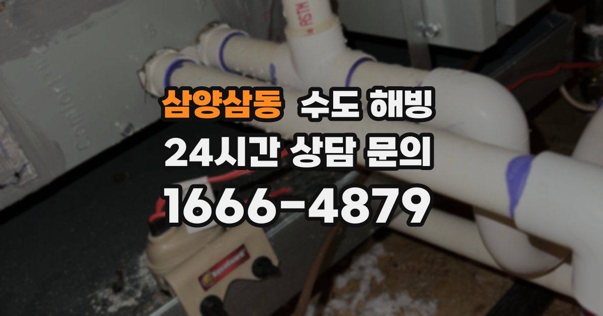 삼양삼동 수도 해빙