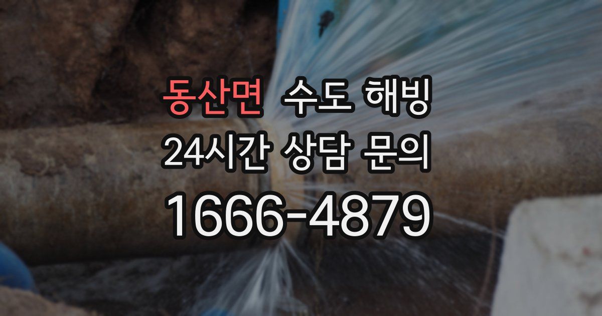 동산면 수도 해빙