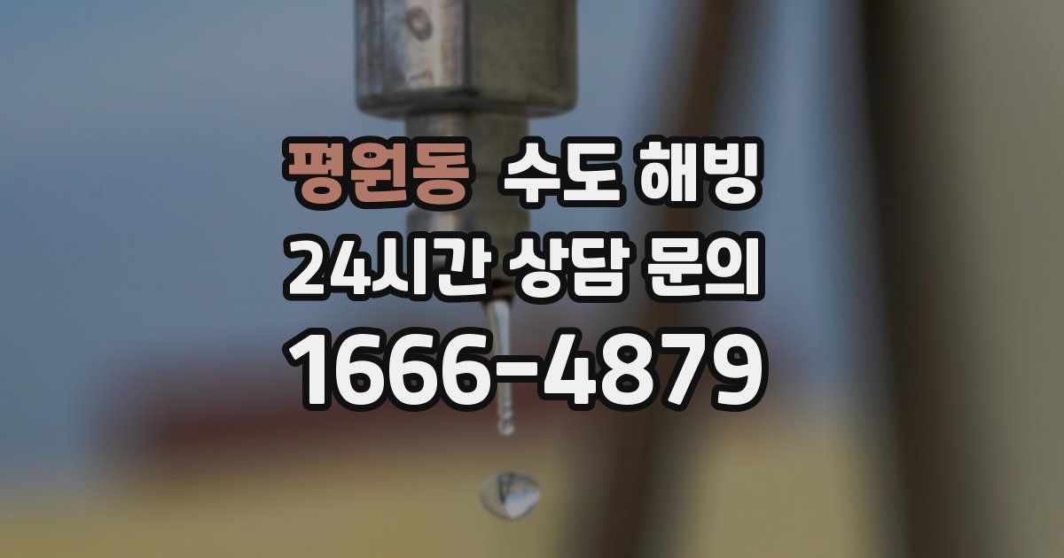 평원동 수도 해빙