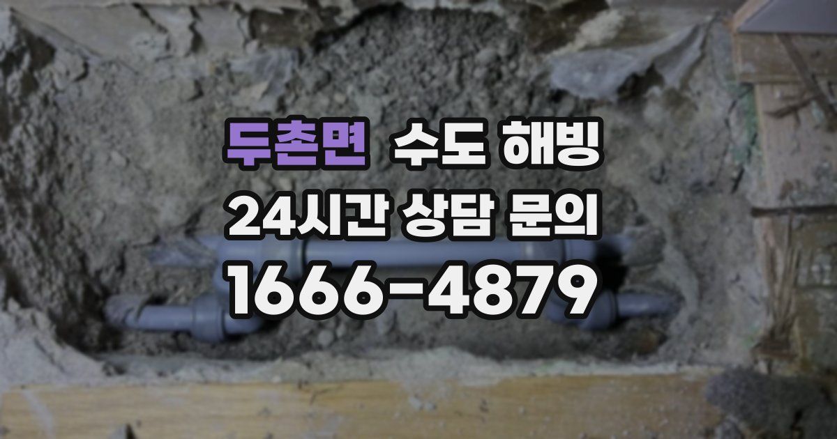 두촌면 수도 해빙