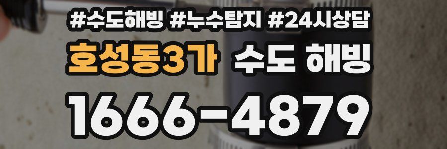 호성동3가 수도 해빙