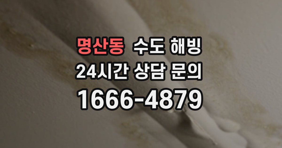 명산동 수도 해빙