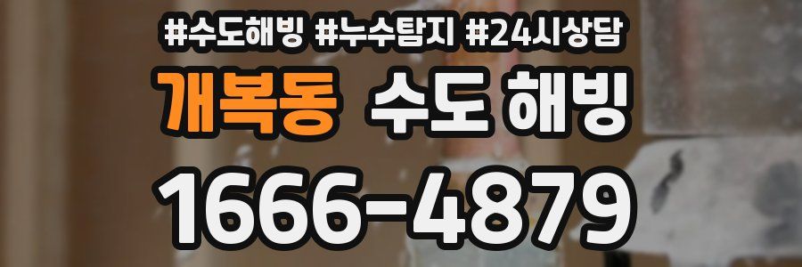 개복동 수도 해빙