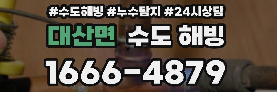 대산면 수도 해빙