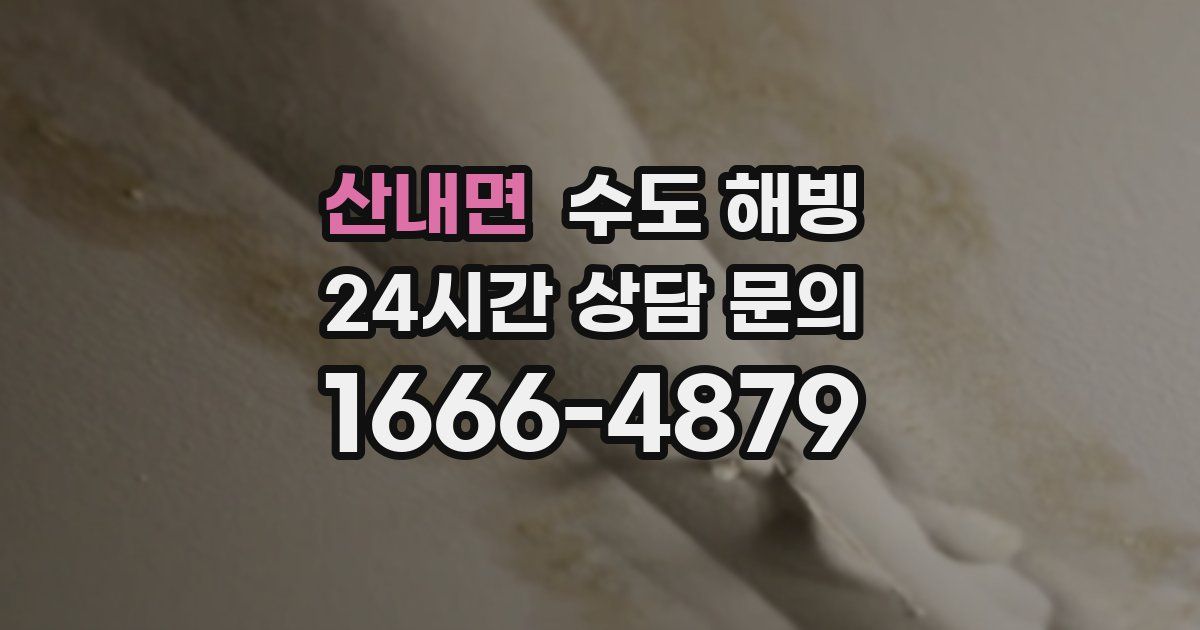 산내면 수도 해빙