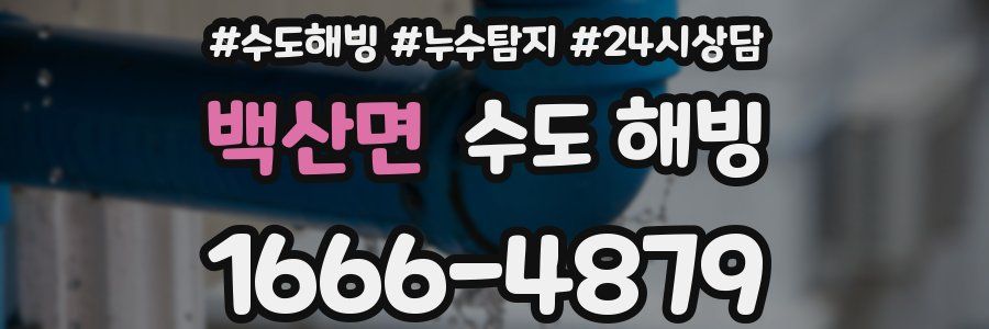 백산면 수도 해빙