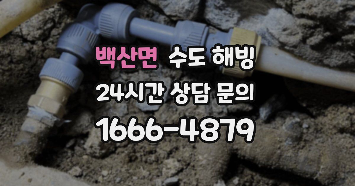 백산면 수도 해빙