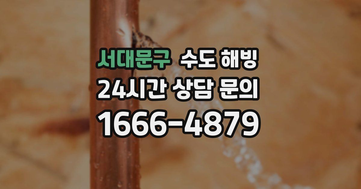 서대문구 수도 해빙