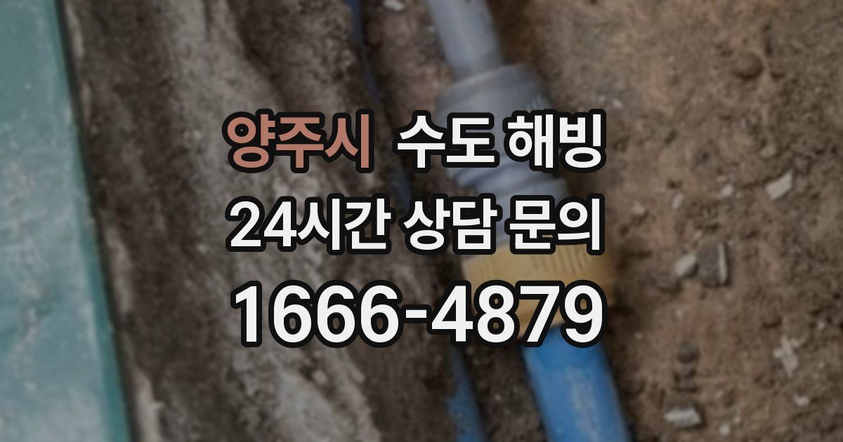 양주시 수도 해빙