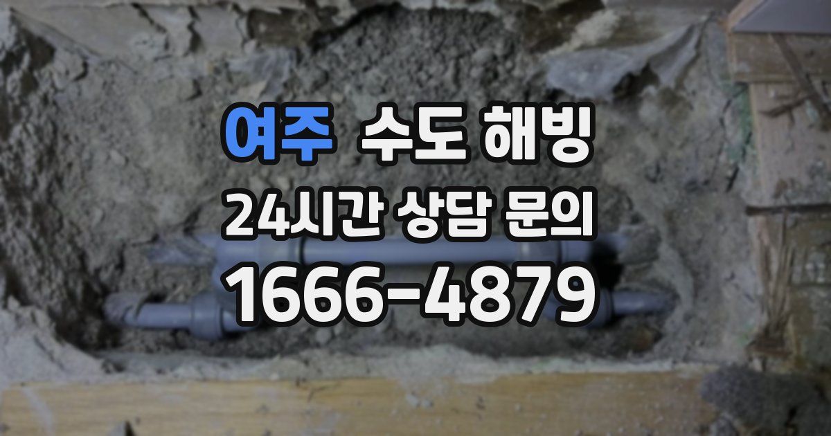 여주 수도 해빙
