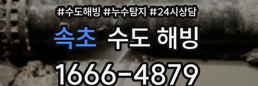 속초 수도 해빙