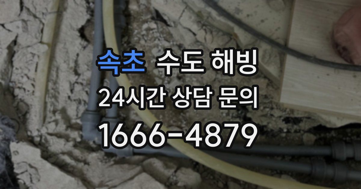 속초 수도 해빙