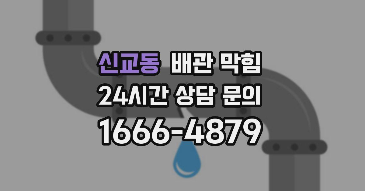 신교동 배관 막힘