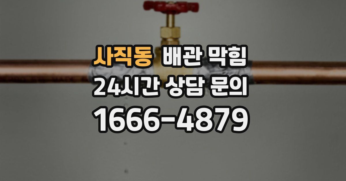 사직동 배관 막힘