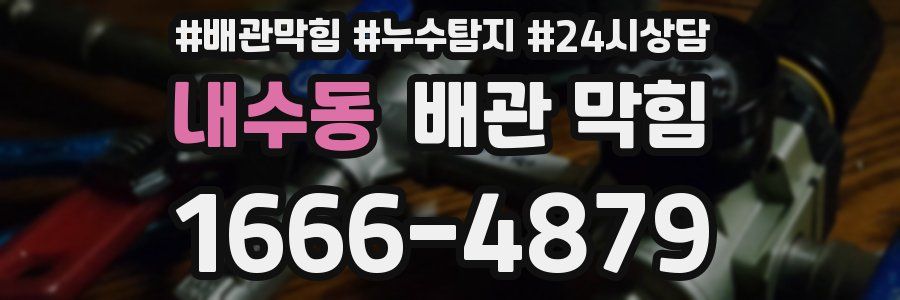 내수동 배관 막힘