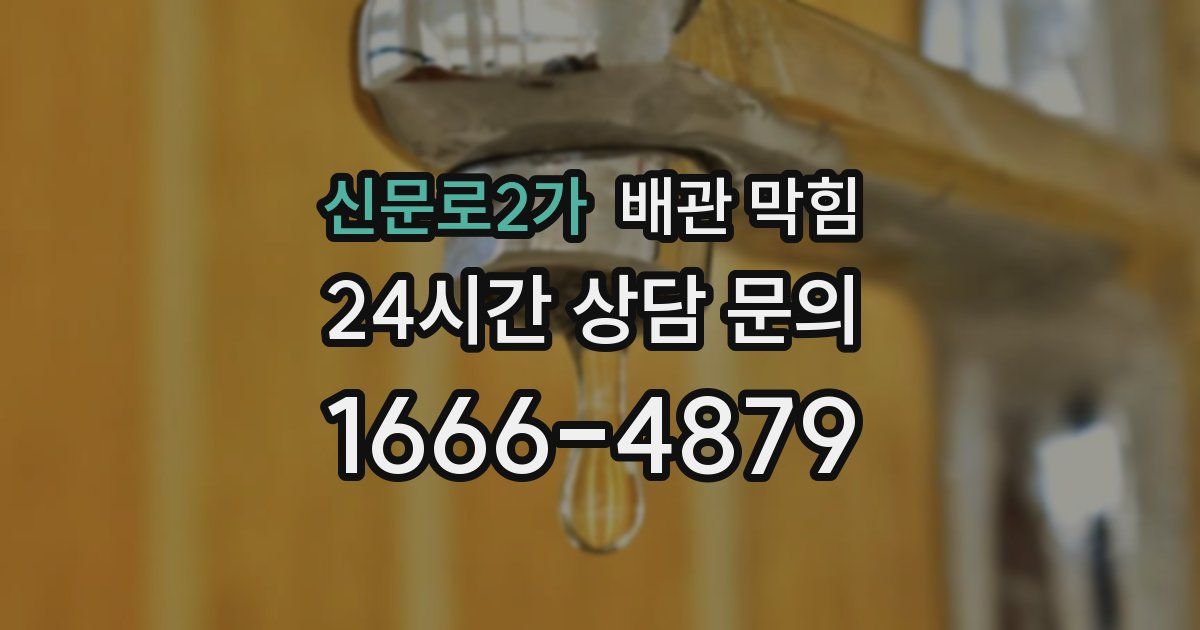 신문로2가 배관 막힘