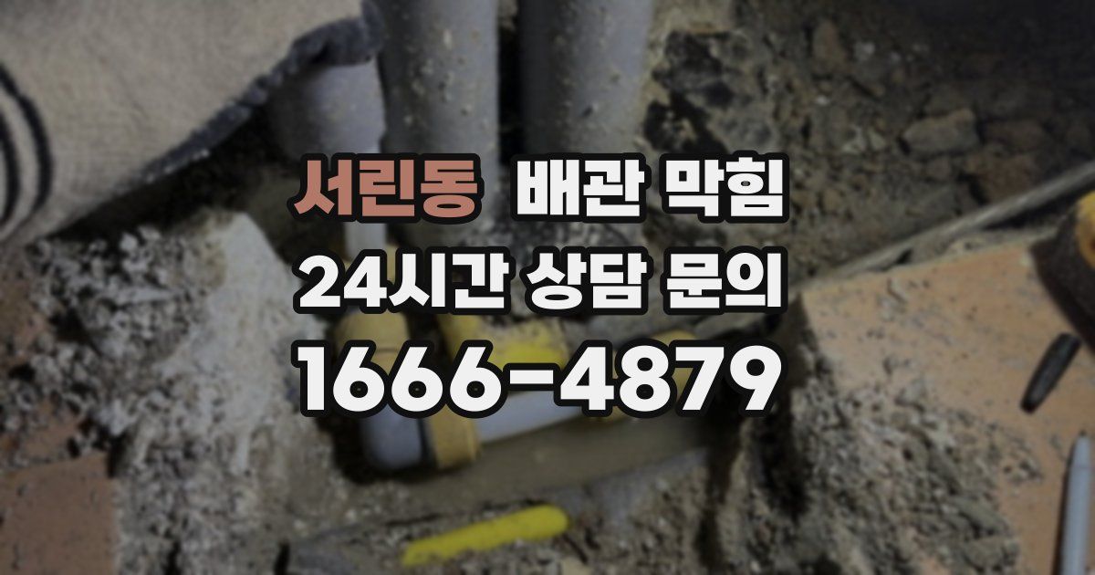 서린동 배관 막힘