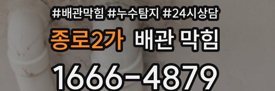 종로2가 배관 막힘