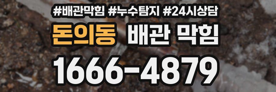 돈의동 배관 막힘