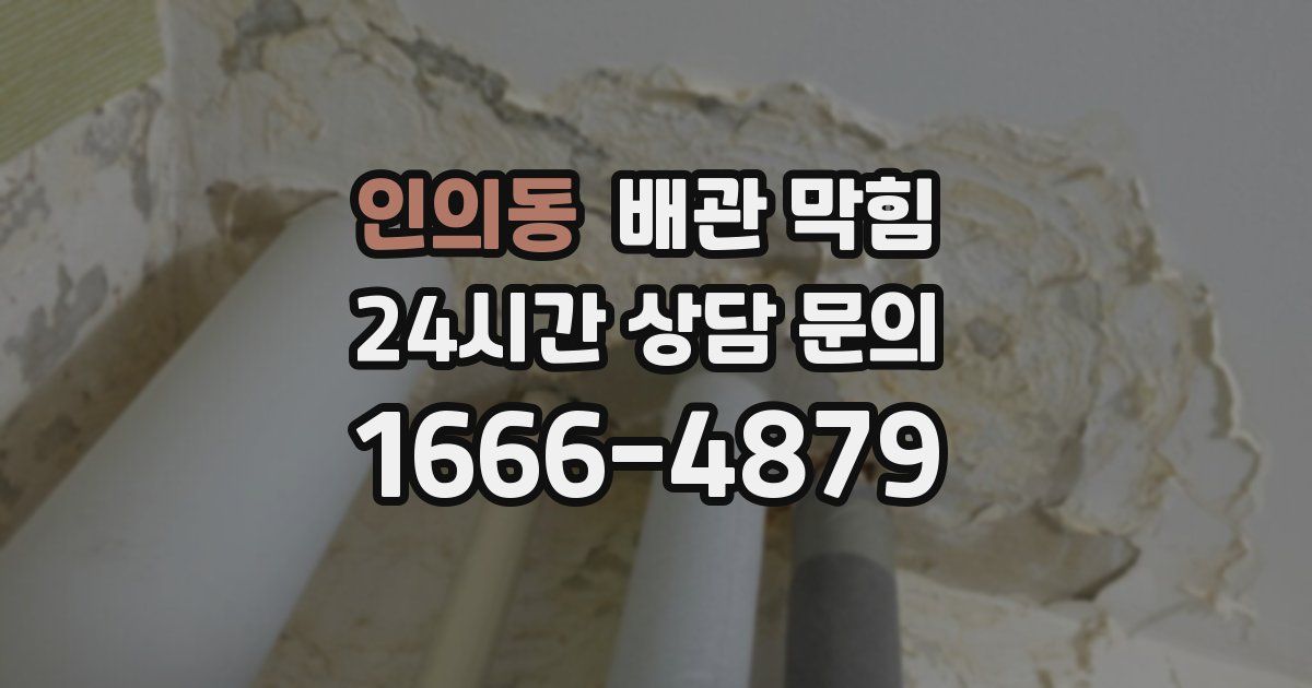 인의동 배관 막힘
