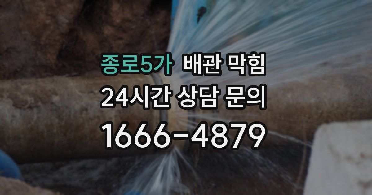 종로5가 배관 막힘