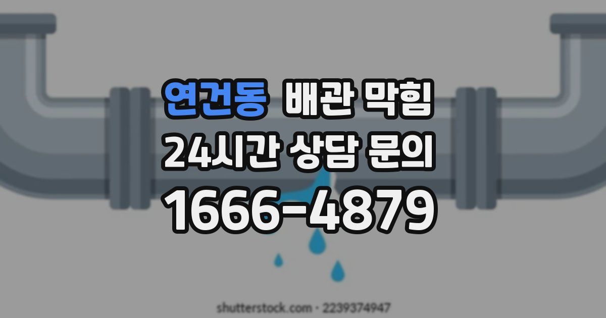연건동 배관 막힘