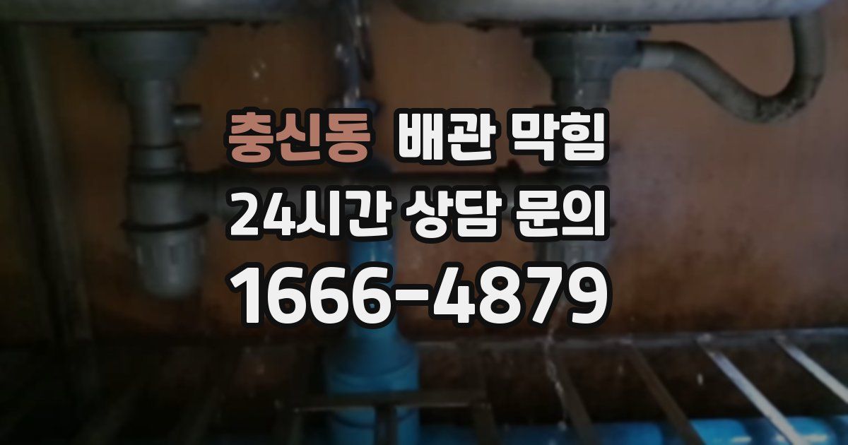 충신동 배관 막힘