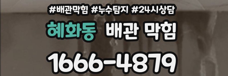 혜화동 배관 막힘