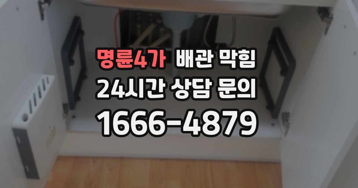 명륜4가 배관 막힘