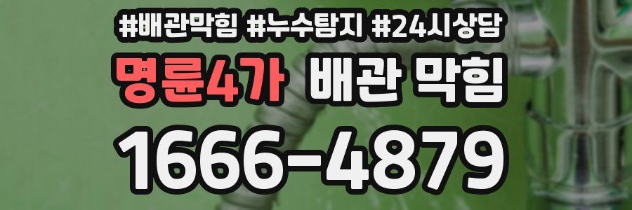 명륜4가 배관 막힘