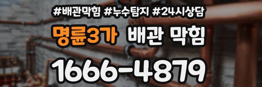 명륜3가 배관 막힘