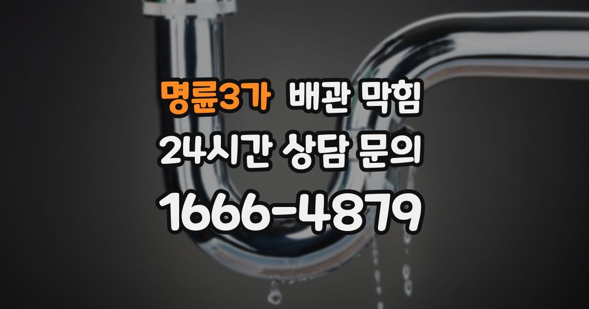명륜3가 배관 막힘