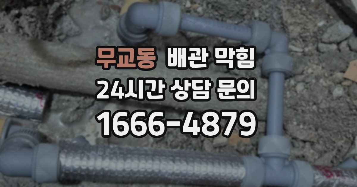 무교동 배관 막힘