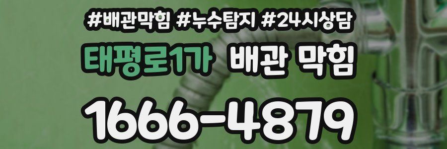 태평로1가 배관 막힘