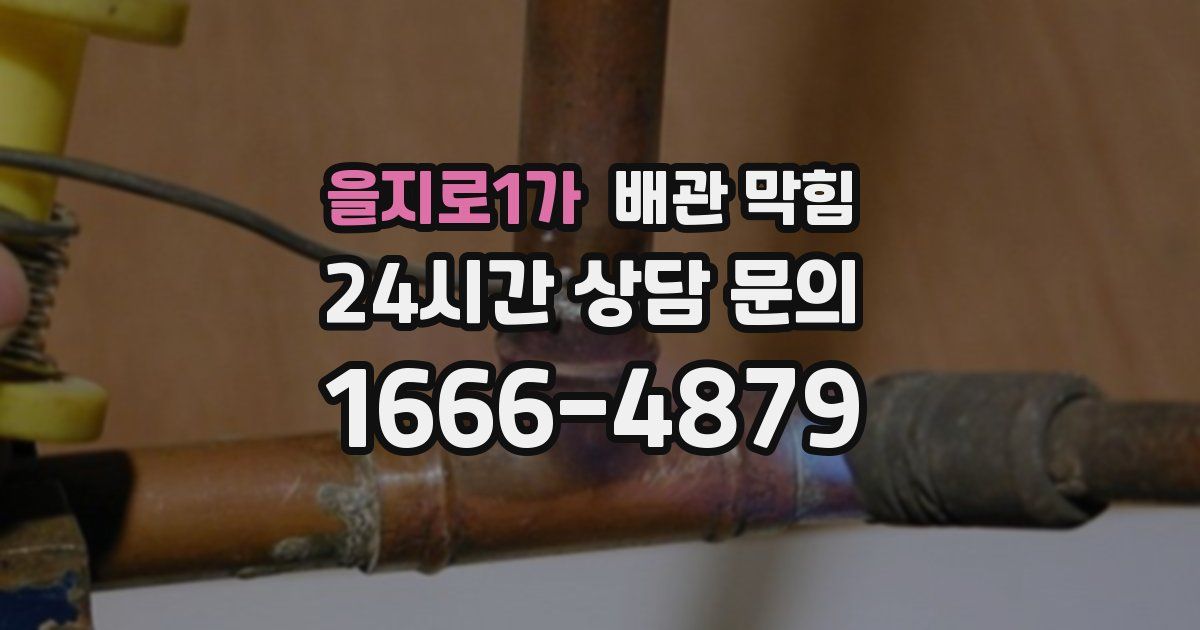 을지로1가 배관 막힘