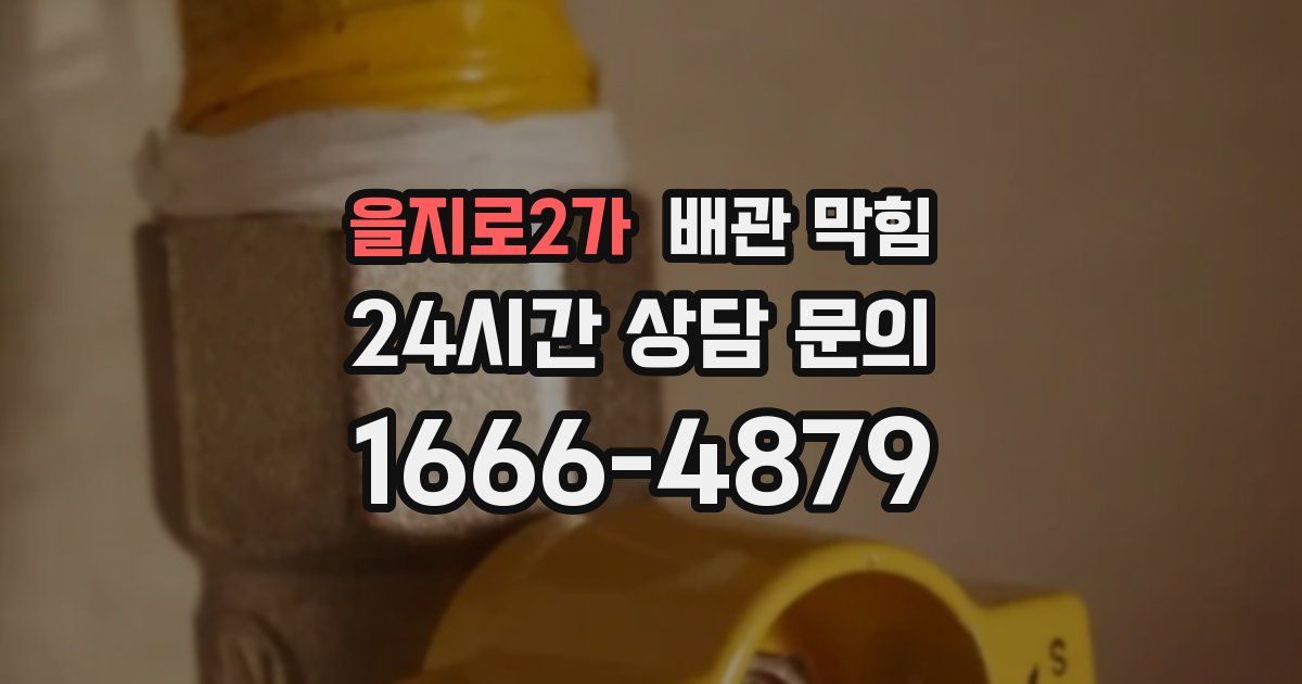 을지로2가 배관 막힘