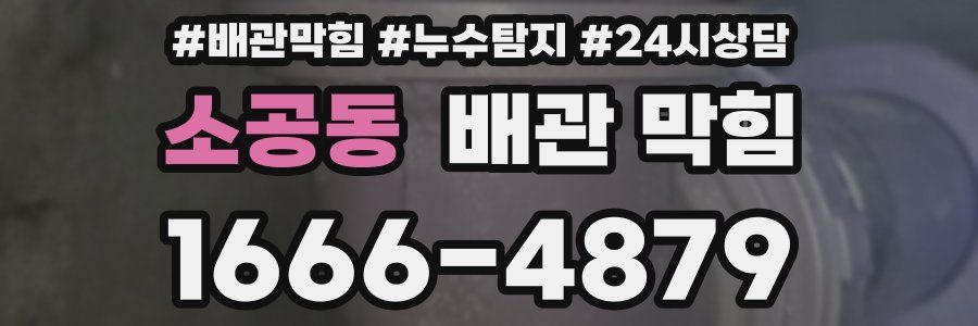 소공동 배관 막힘