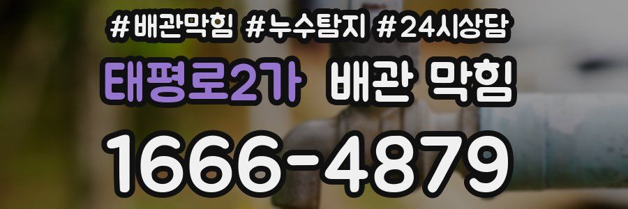 태평로2가 배관 막힘