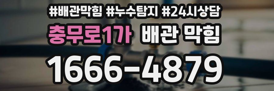 충무로1가 배관 막힘