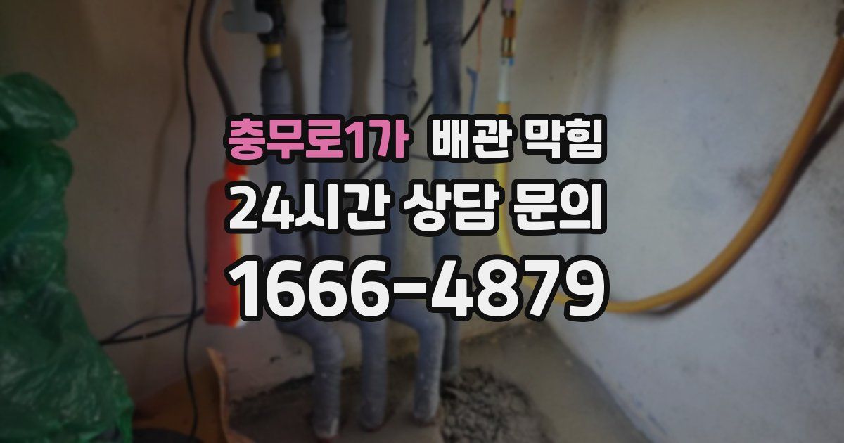 충무로1가 배관 막힘