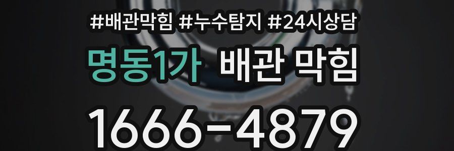 명동1가 배관 막힘