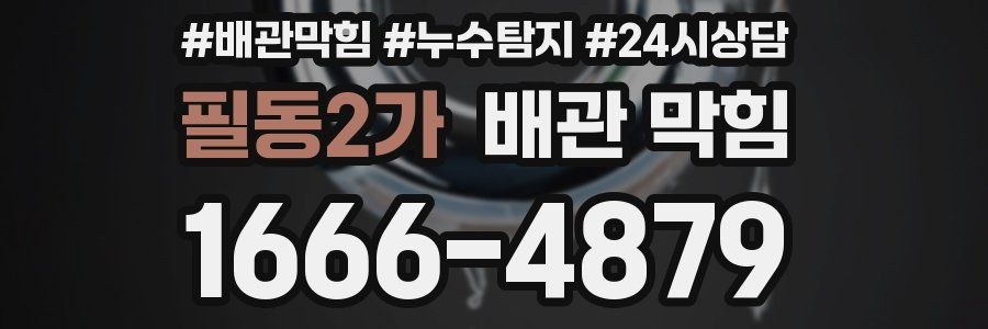 필동2가 배관 막힘