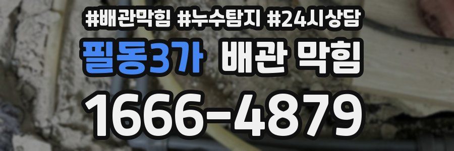 필동3가 배관 막힘