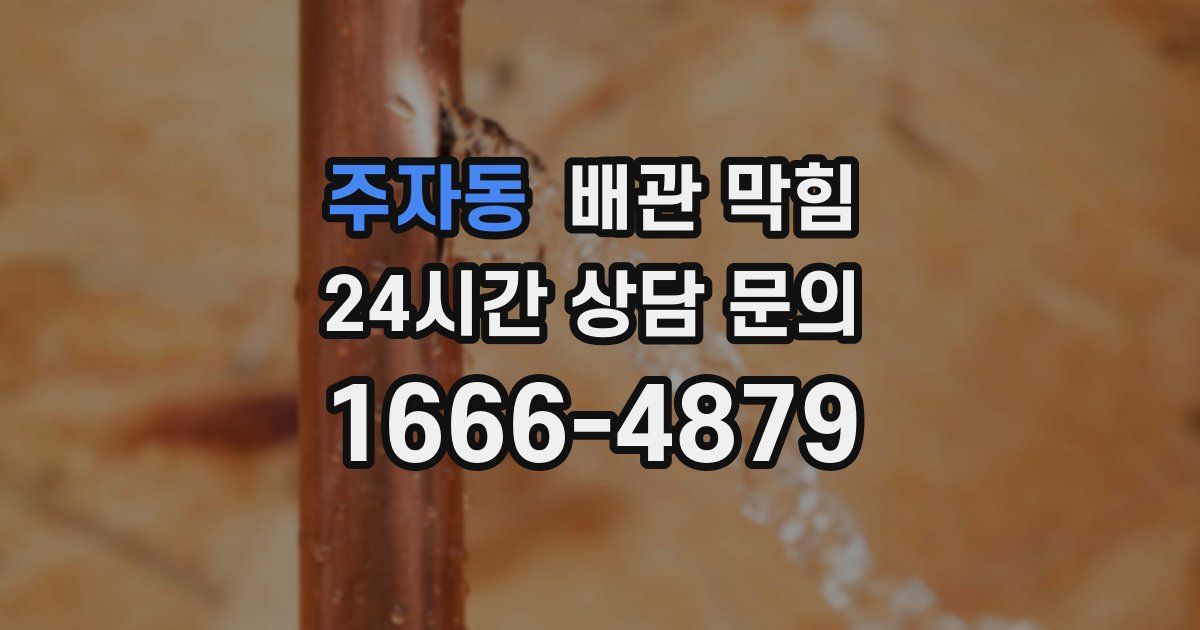 주자동 배관 막힘