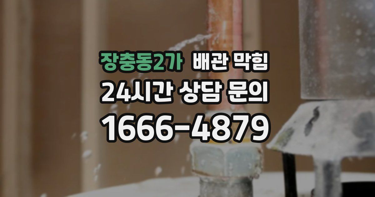 장충동2가 배관 막힘