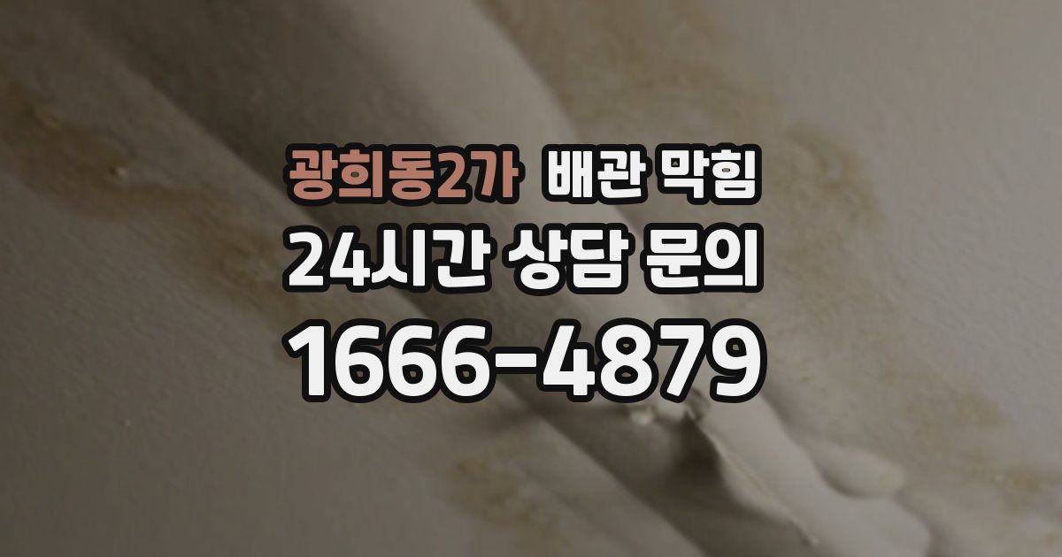 광희동2가 배관 막힘