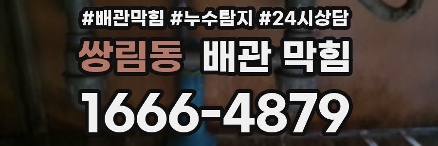 쌍림동 배관 막힘