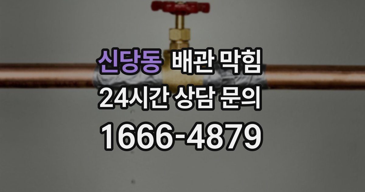 신당동 배관 막힘