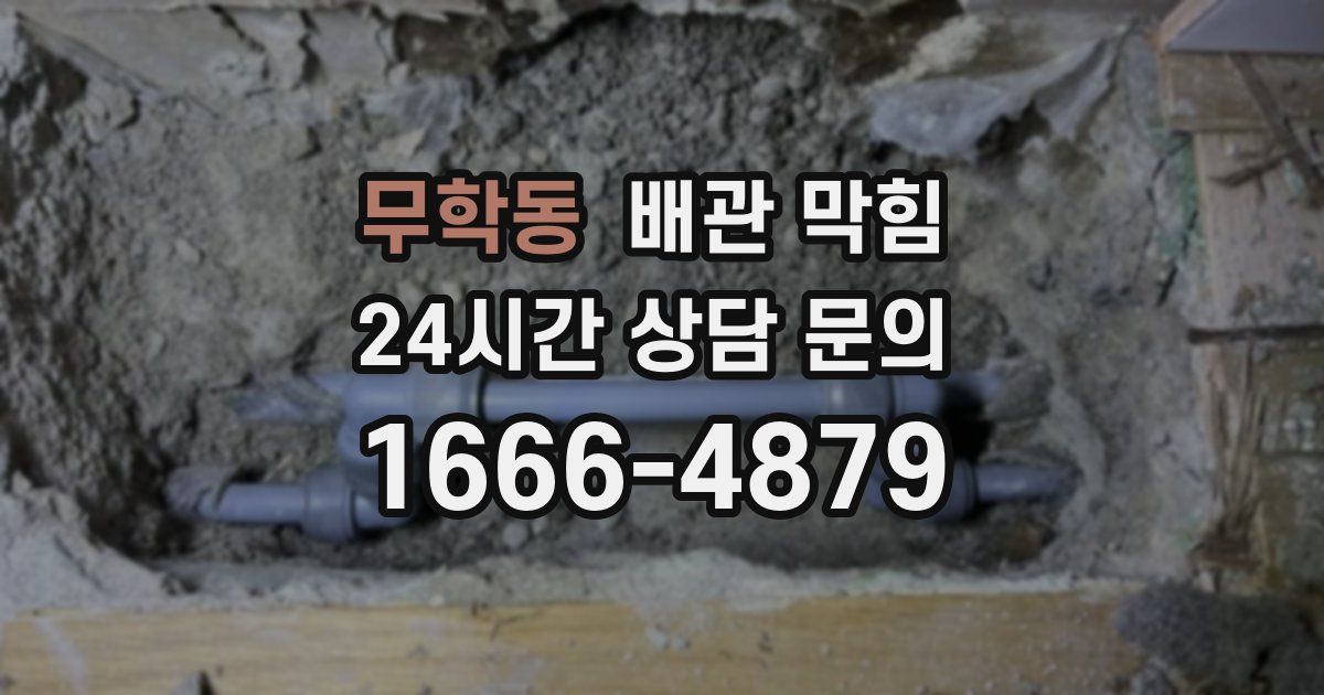 무학동 배관 막힘
