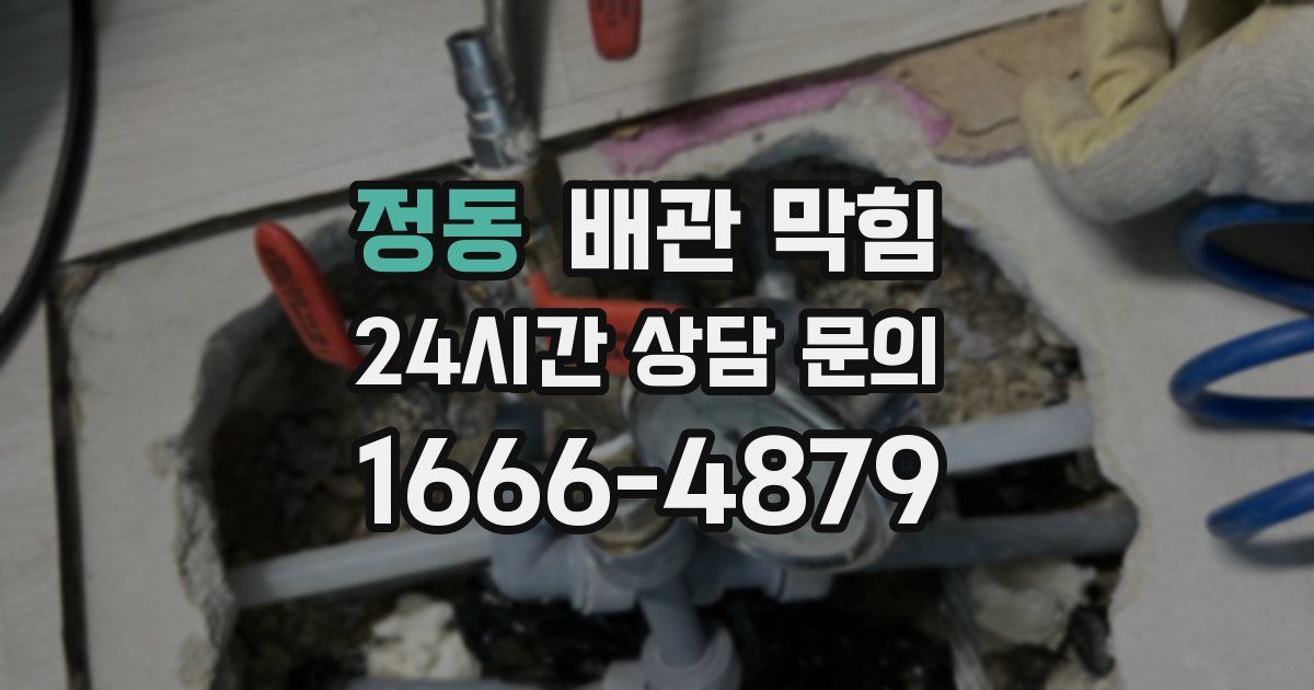정동 배관 막힘